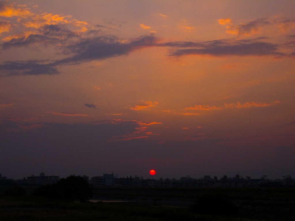 大和川の落陽