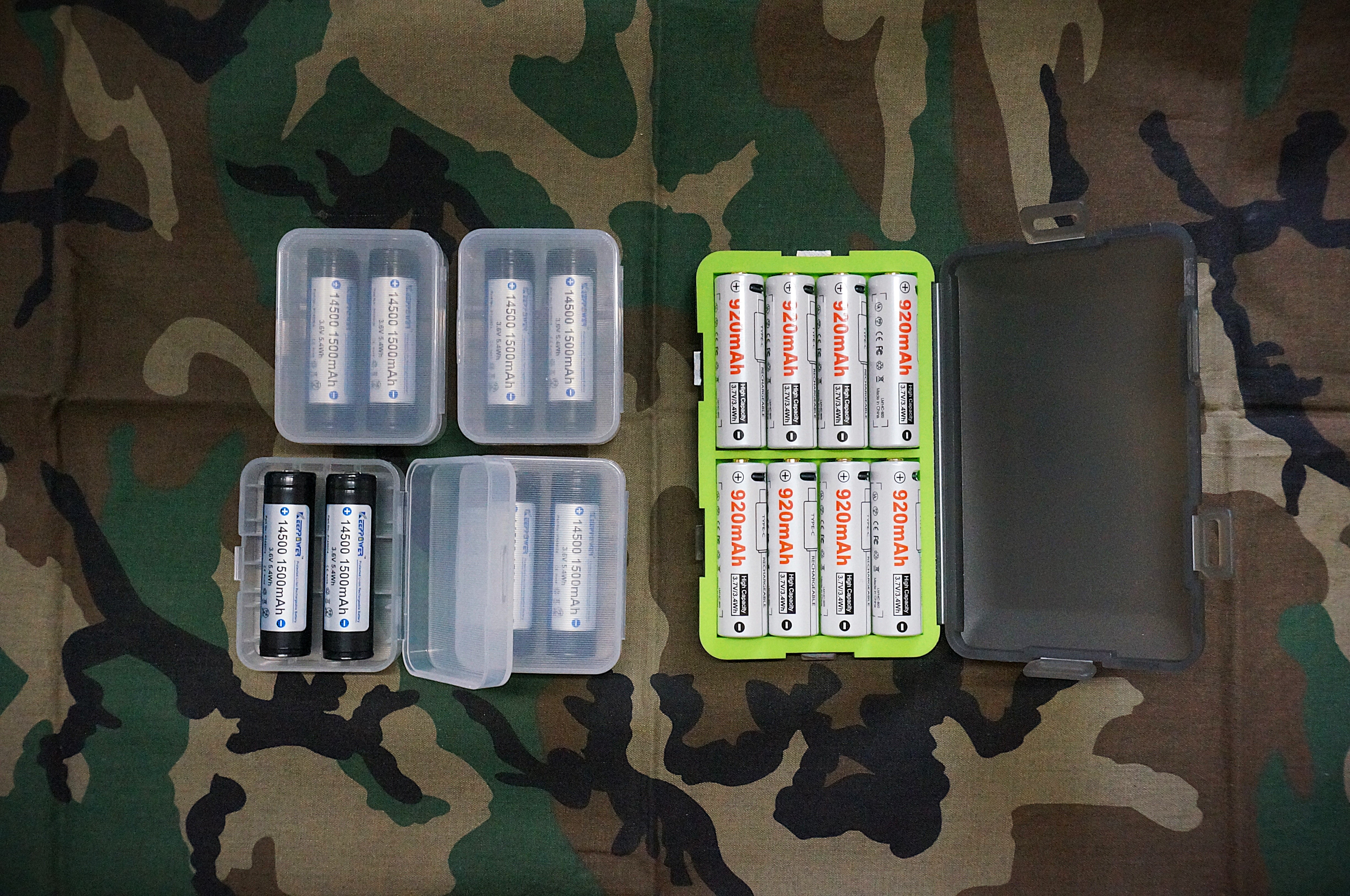 予備の14500リチュウムイオン電池
